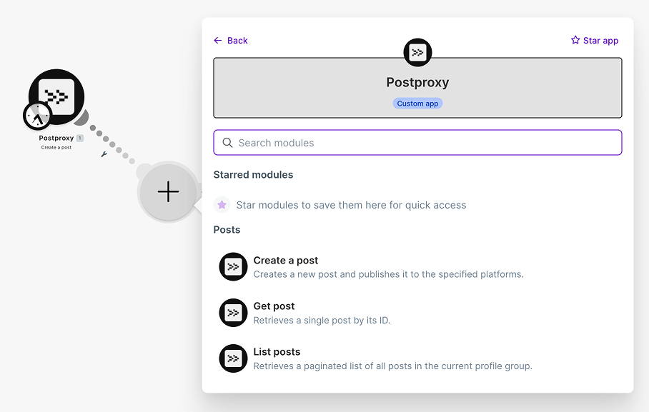 Postproxy module in Make scenario