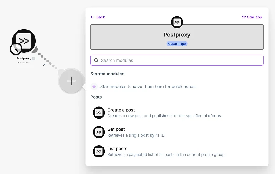 Postproxy module in Make scenario