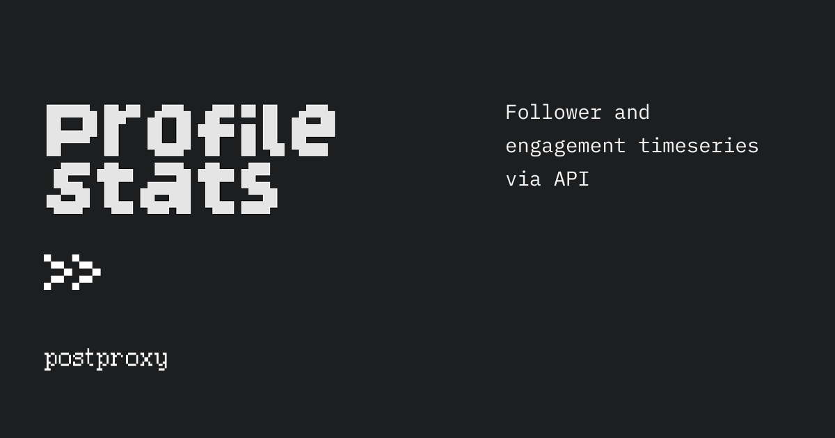 Profile stats: follower and engagement timeseries via API