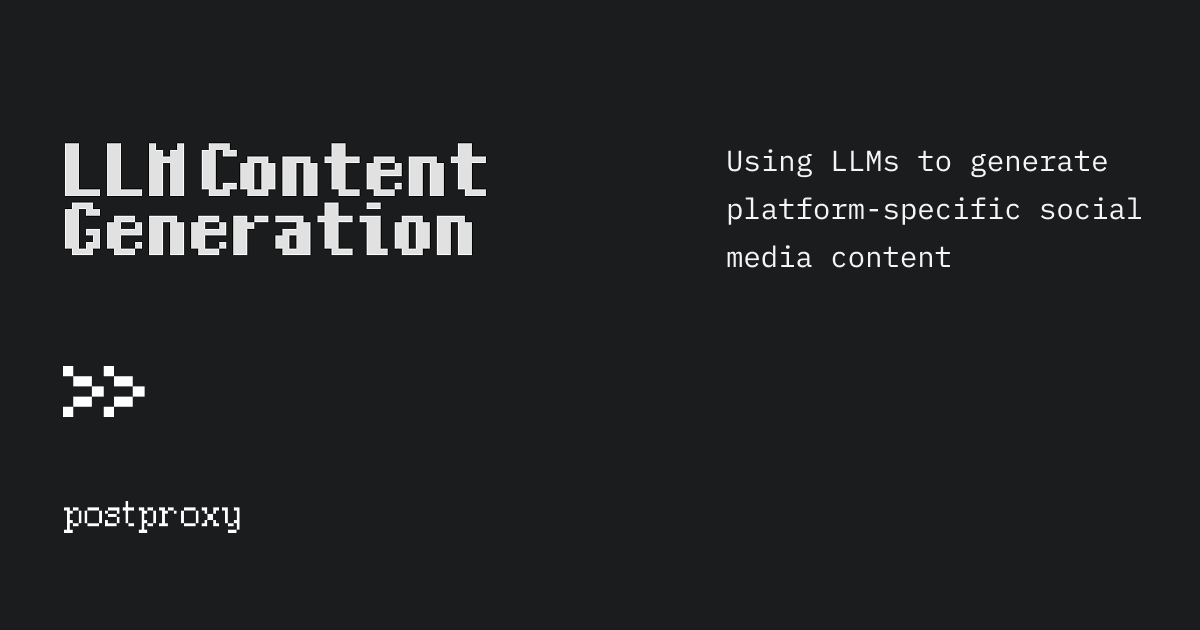 Using LLMs to generate platform-specific social media content